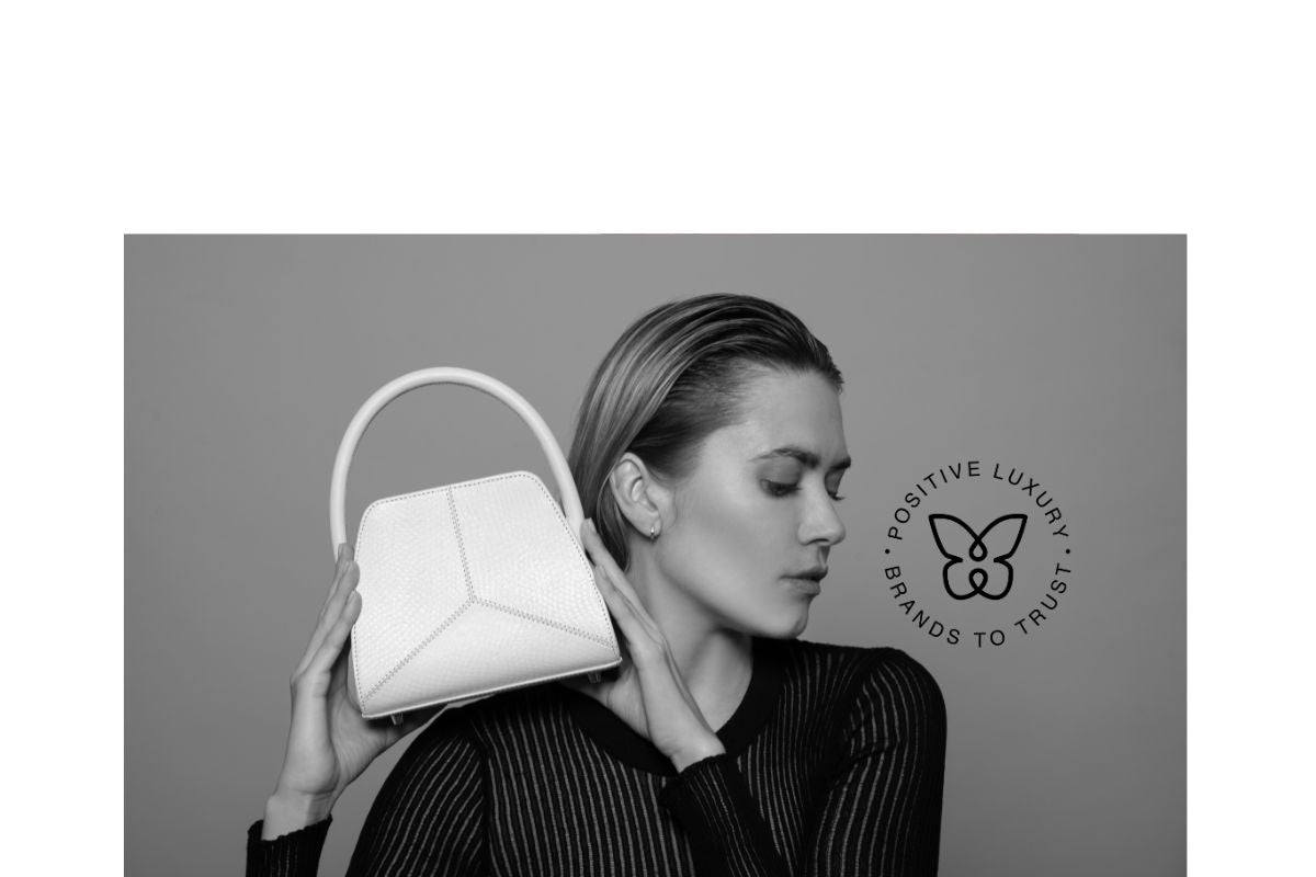 butterfly mark, handbags, thalie paris, positive luxury program