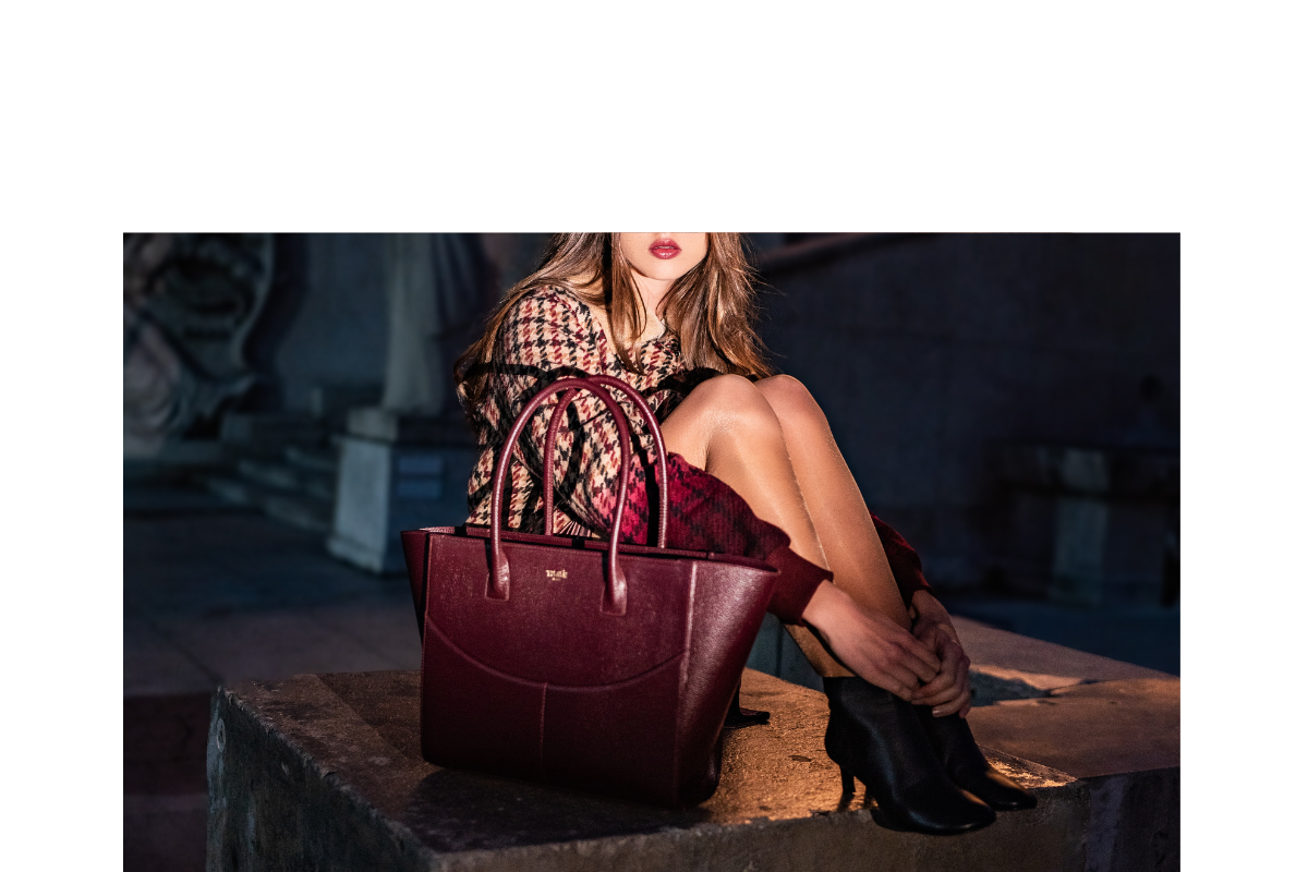Victoire tote in Burgundy