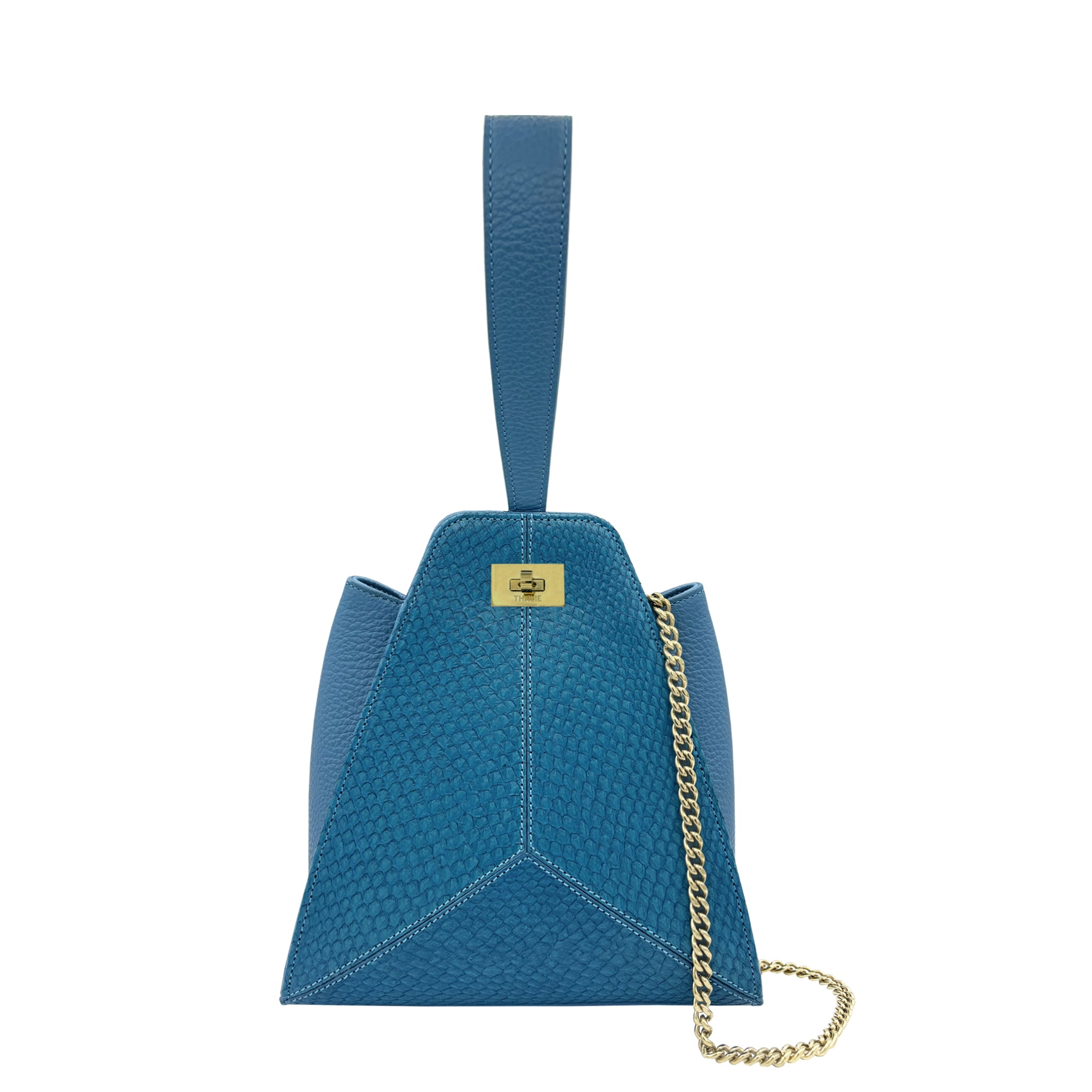 Handbag Livia in turquoise blue - Thalie Paris