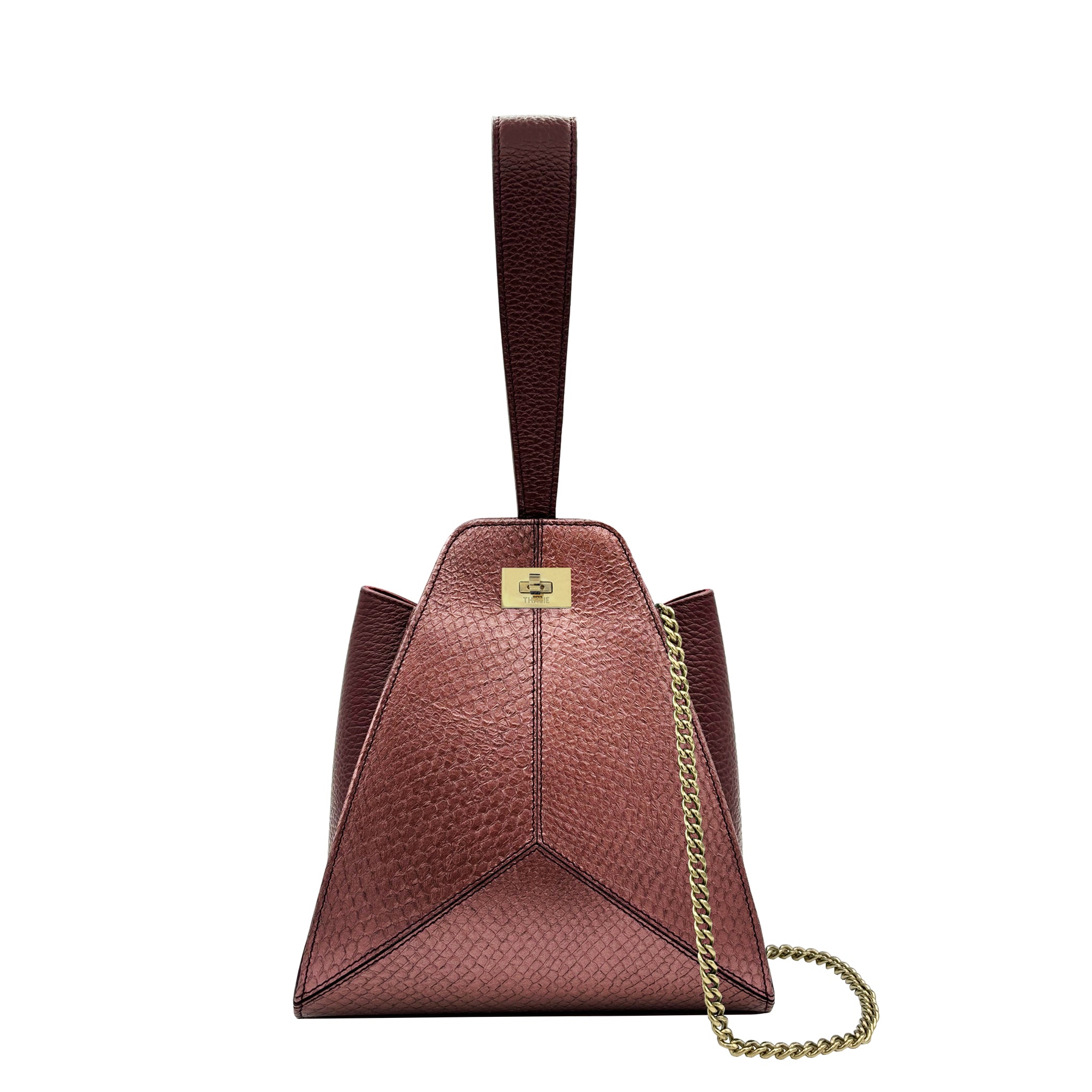 Crossbody bag Livia in burgundy - Thalie Paris