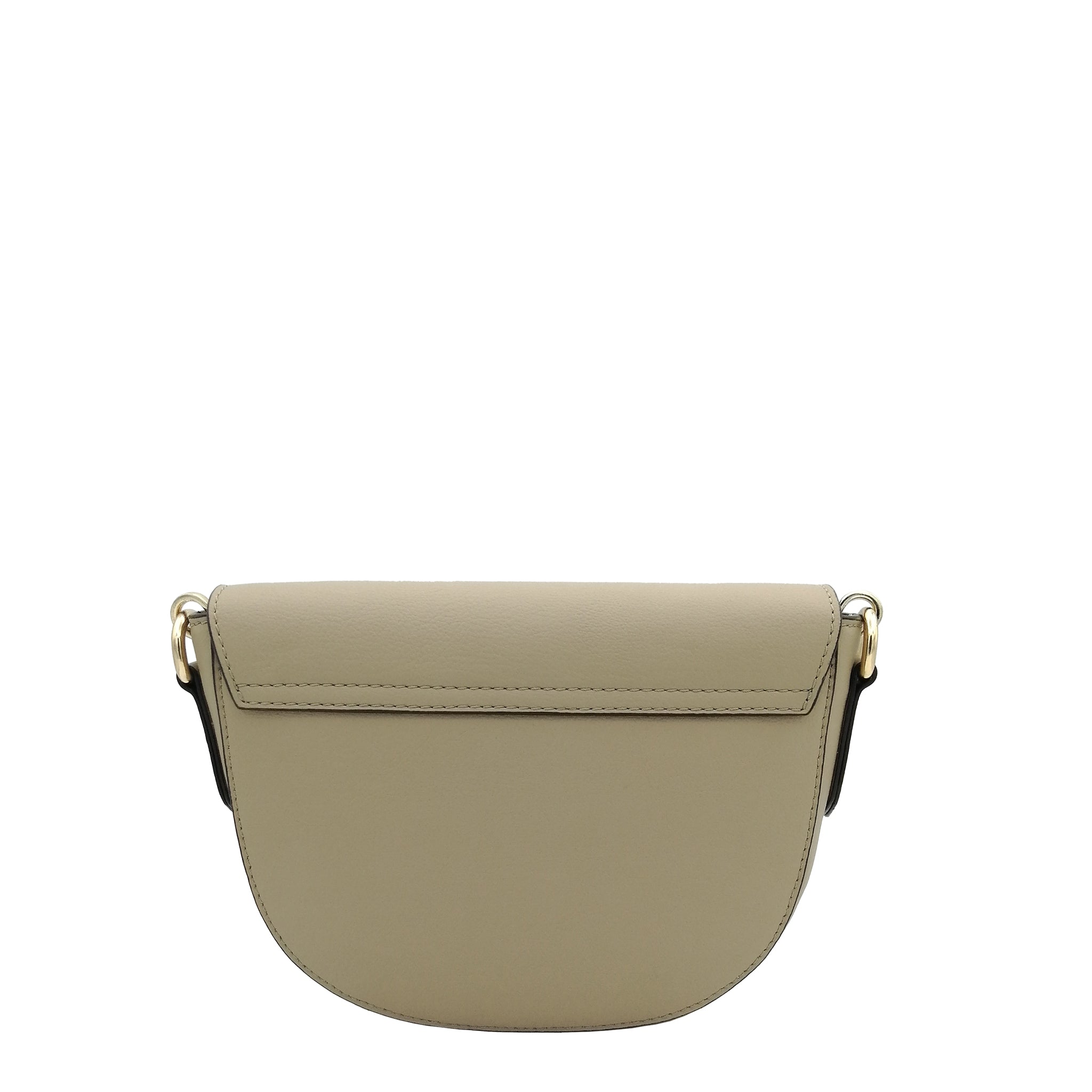 Back view of Florine crossbody bag in beige, featuring a sleek and practical design made from PETA-certified cactus material.
